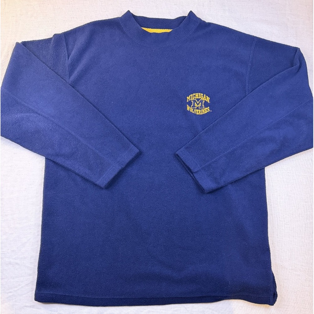 Vintage Michigan Wolverines Sweatshirt Mens L NCAA Pro Edge Fleece Sweater 90s